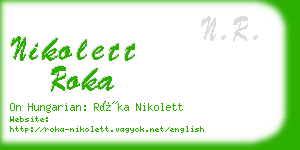 nikolett roka business card